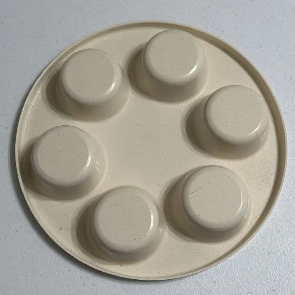EUC Anchor Hocking Vintage MicroWare Microwave 6 Muffin Cupcake Pan PM447/T1 USA